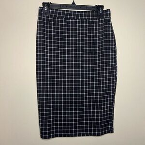 Cotton on windowpane stretch pencil skirt